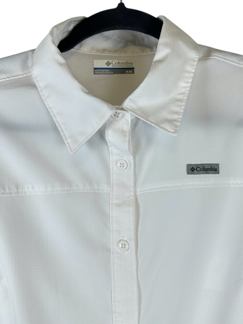 Columbia Omni-Shade Kestrel Trail Lite White Sleeveless Button Down Shirt M NWOT - Picture 2 of 12
